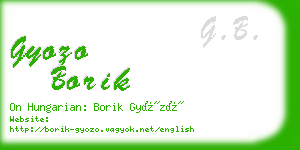 gyozo borik business card